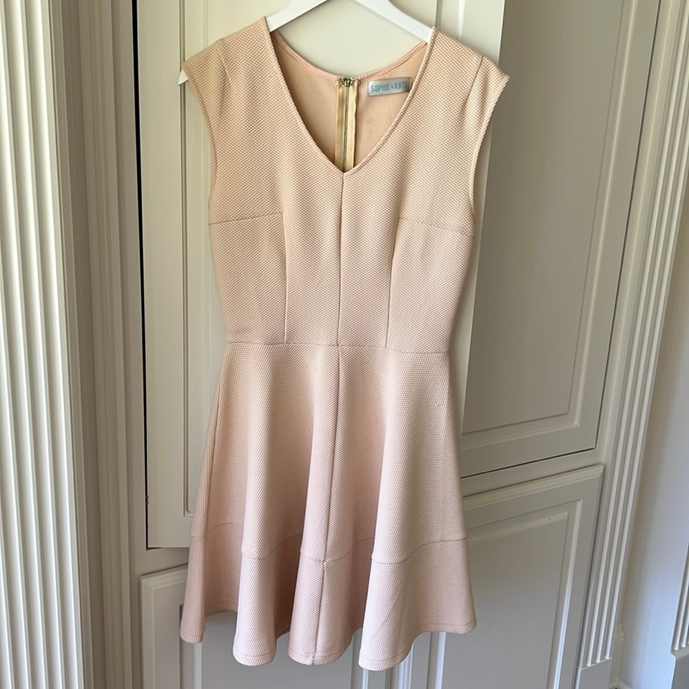 Sophie and Kate pale pink dress. Medium. Gold back zipper